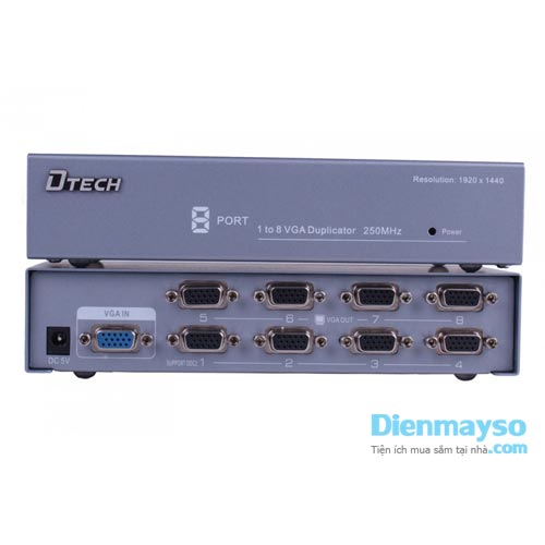 Bộ chia VGA 1 ra 8 Dtech chính hãng