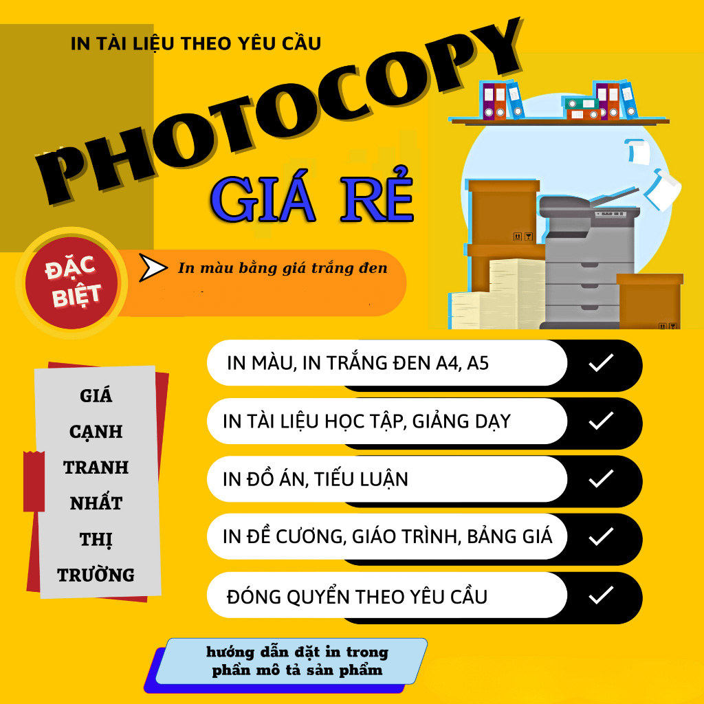 IN TÀI LIỆU MÀU A4, A5 BẰNG GIÁ TRẮNG ĐEN
