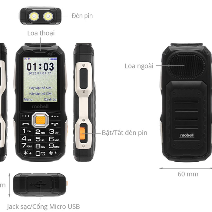 Điện thoại Mobell Rock 4
