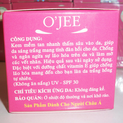 Cách dùng Kem dưỡng trắng ngừa lão hóa O'jee