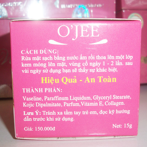 Cách dùng Kem dưỡng trắng ngừa lão hóa O'jee