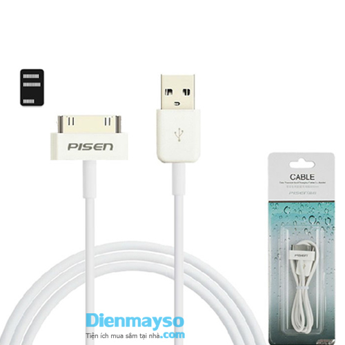 Cáp sạc iPhone 4 - Bán cáp iPhone 4s chính hãng Pisen